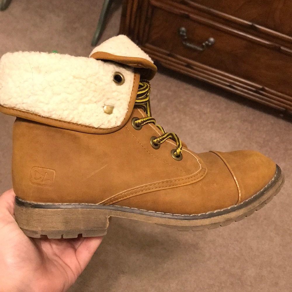 Work boots. No steel toe